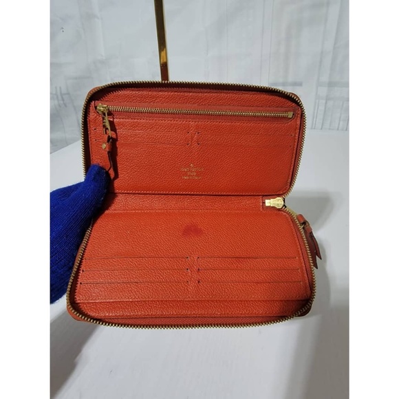Authentic Louis Vuitton Monogram Empreinte Zippy Wallet Red - Picture 15 of 15